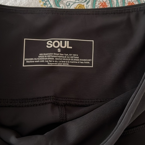 SOUL CYCLE PERFORMANCE LADIES BLACK LATTICE HIGH WAIST CROPPED LEGGINGS-S - Picture 6 of 12